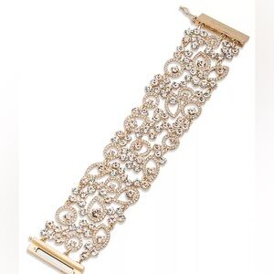 Givenchy Silk Crystal Stone Gold-Tone Flex Magnetic Bracelet